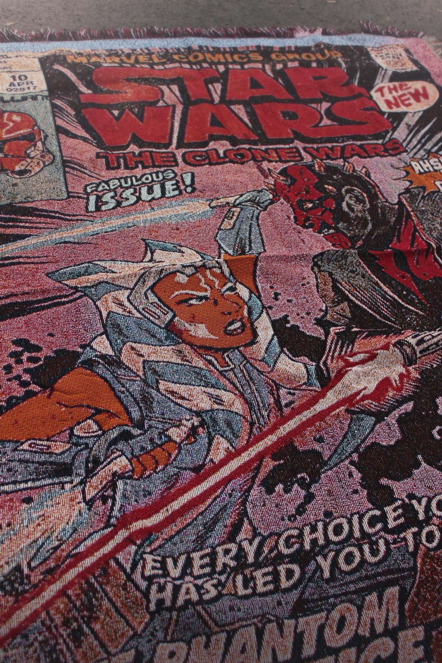 Star Wars Ahsoka Vs Darth Maul Tapestry Blanket