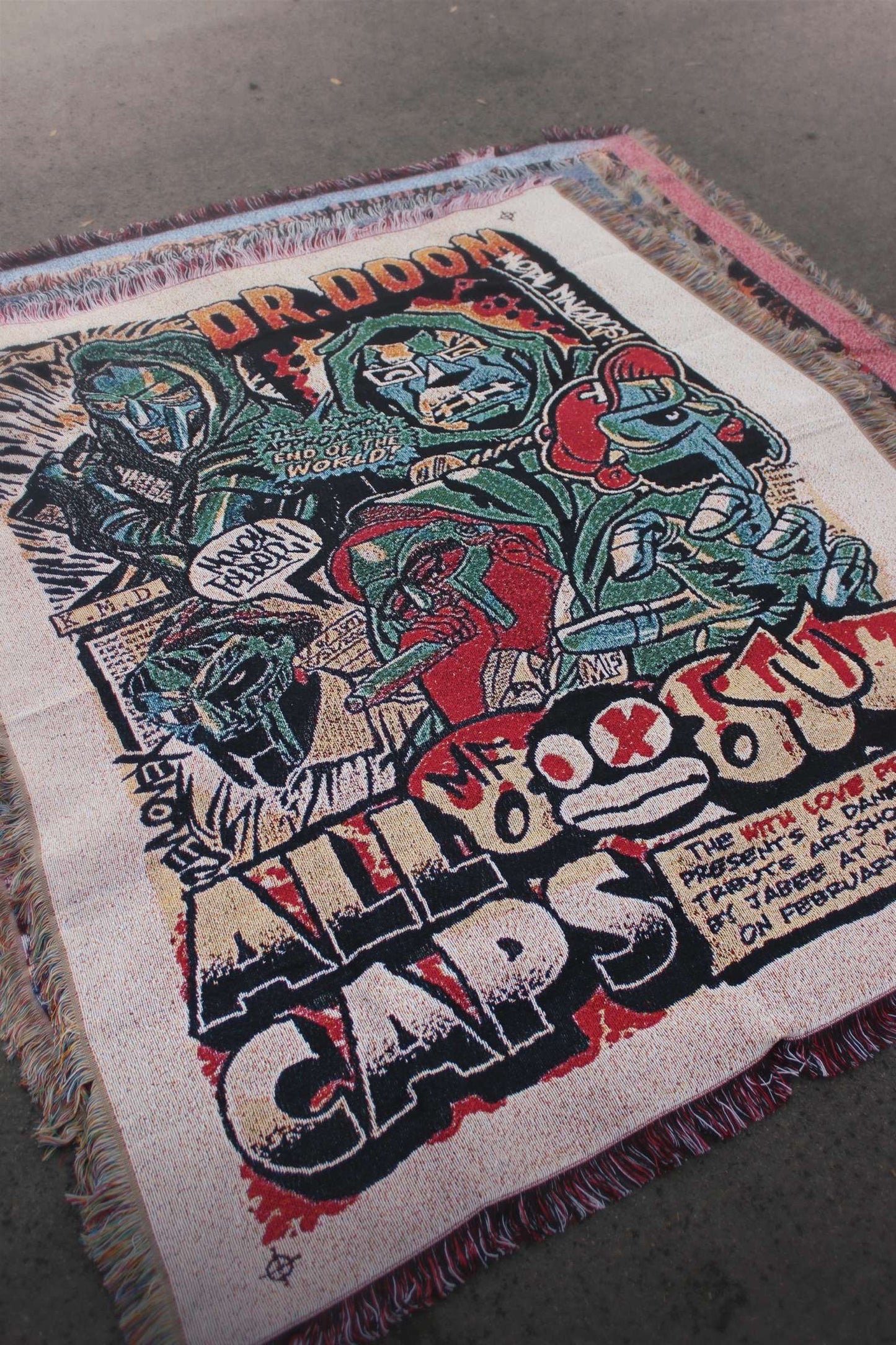 MF DOOM “All Caps” Tapestry Blanket